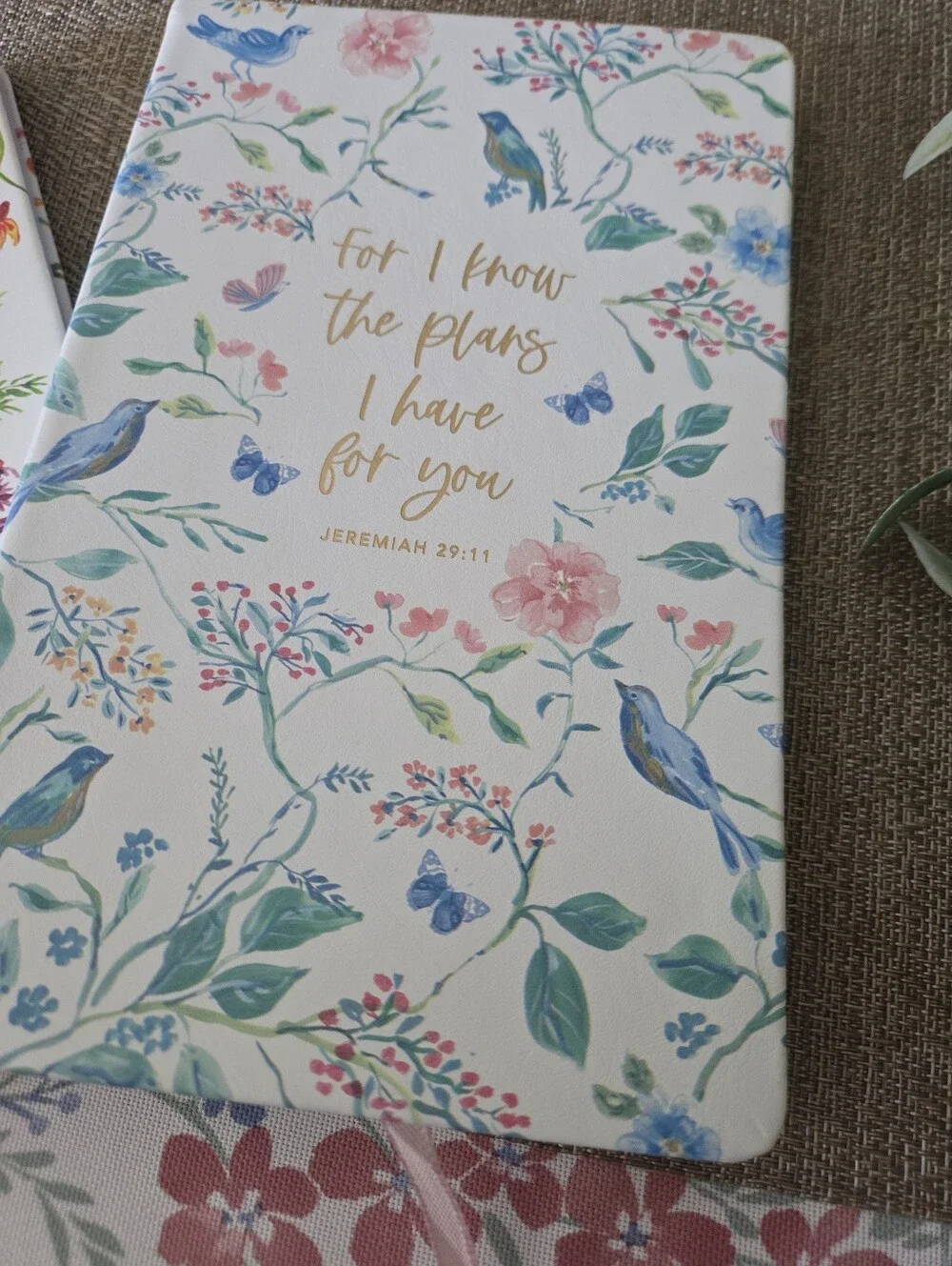Floral Scripture Journals - White with Multicolor Botanical Prints